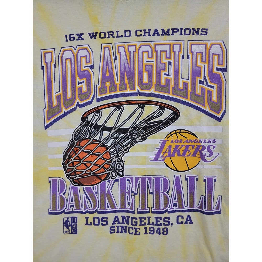 Mitchell & Ness Los Angeles Lakers Tie Dye Shirt Mens Medium 16X World Champions